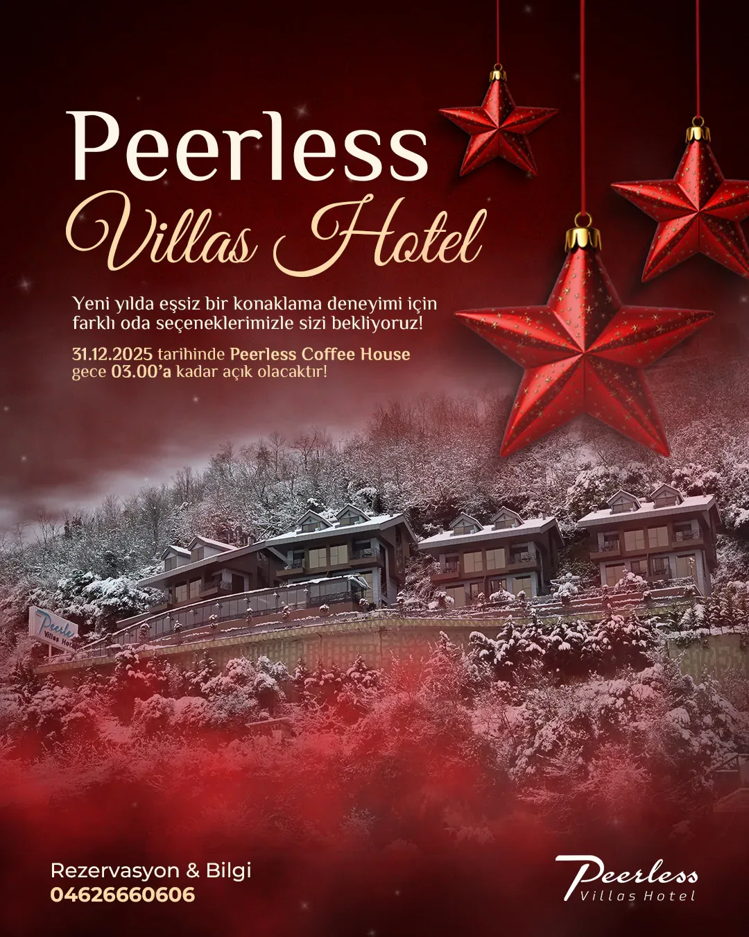 Peerless Villas Hotel Yılbaşı Samsun sosyal medya referansı (Post)