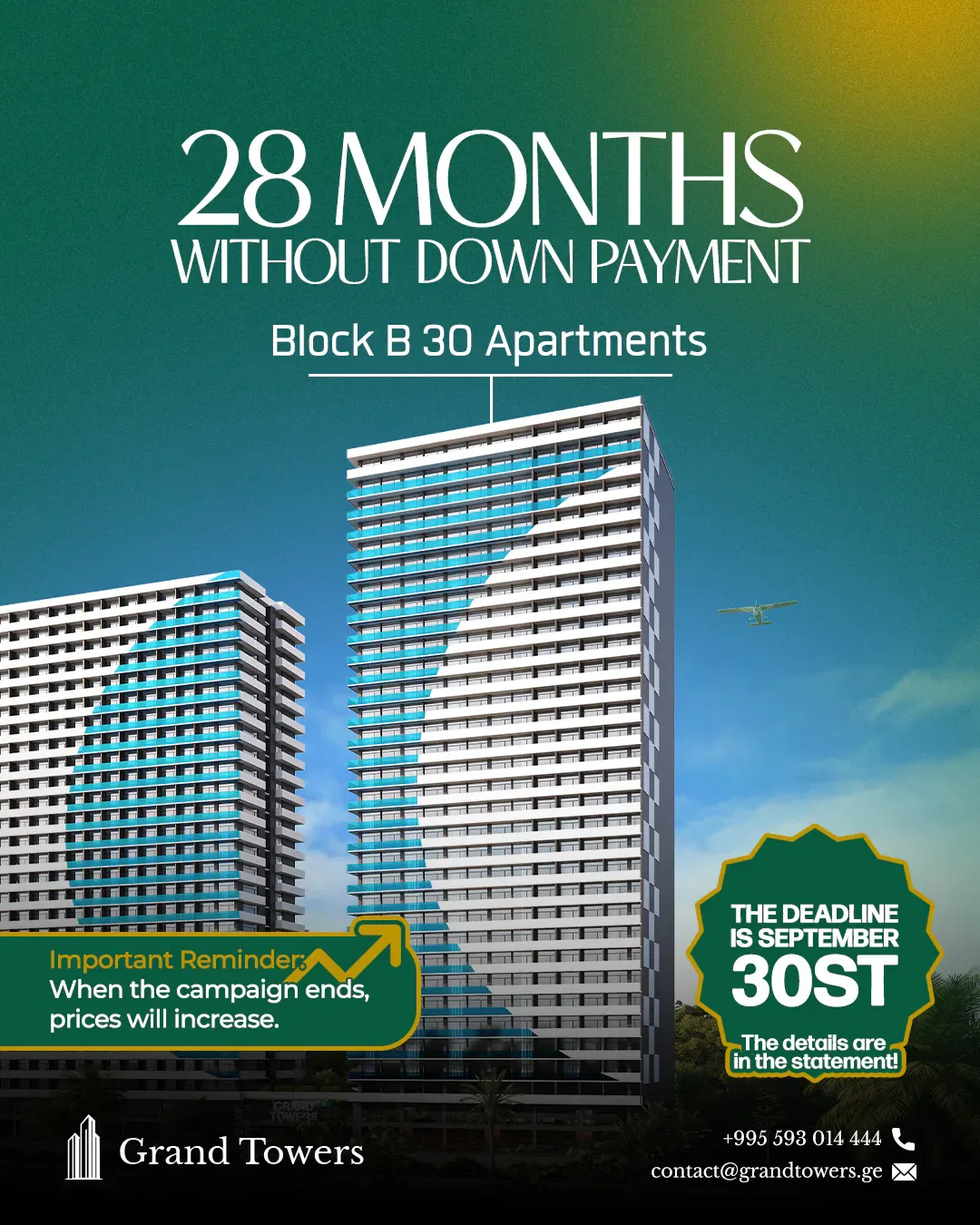 Grand Towers Batumi Gayrimenkul Satış Samsun sosyal medya referansı (Post)
