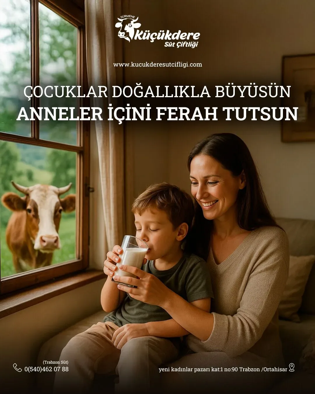 Küçükdere Süt Çiftliği Samsun sosyal medya referansı (Post)