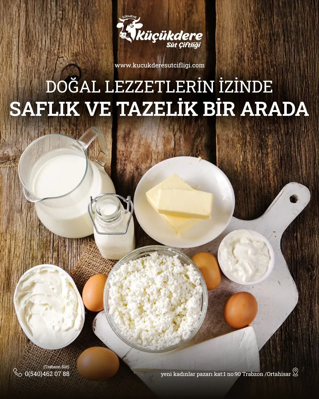Küçükdere Süt Çiftliği Samsun sosyal medya referansı (Post)