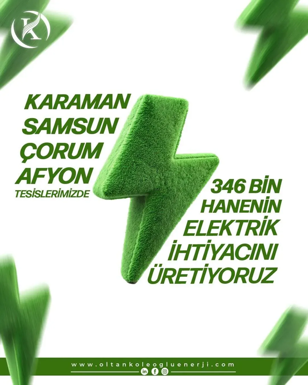 Oltan Köleoğlu Enerji Samsun sosyal medya referansı (Post)
