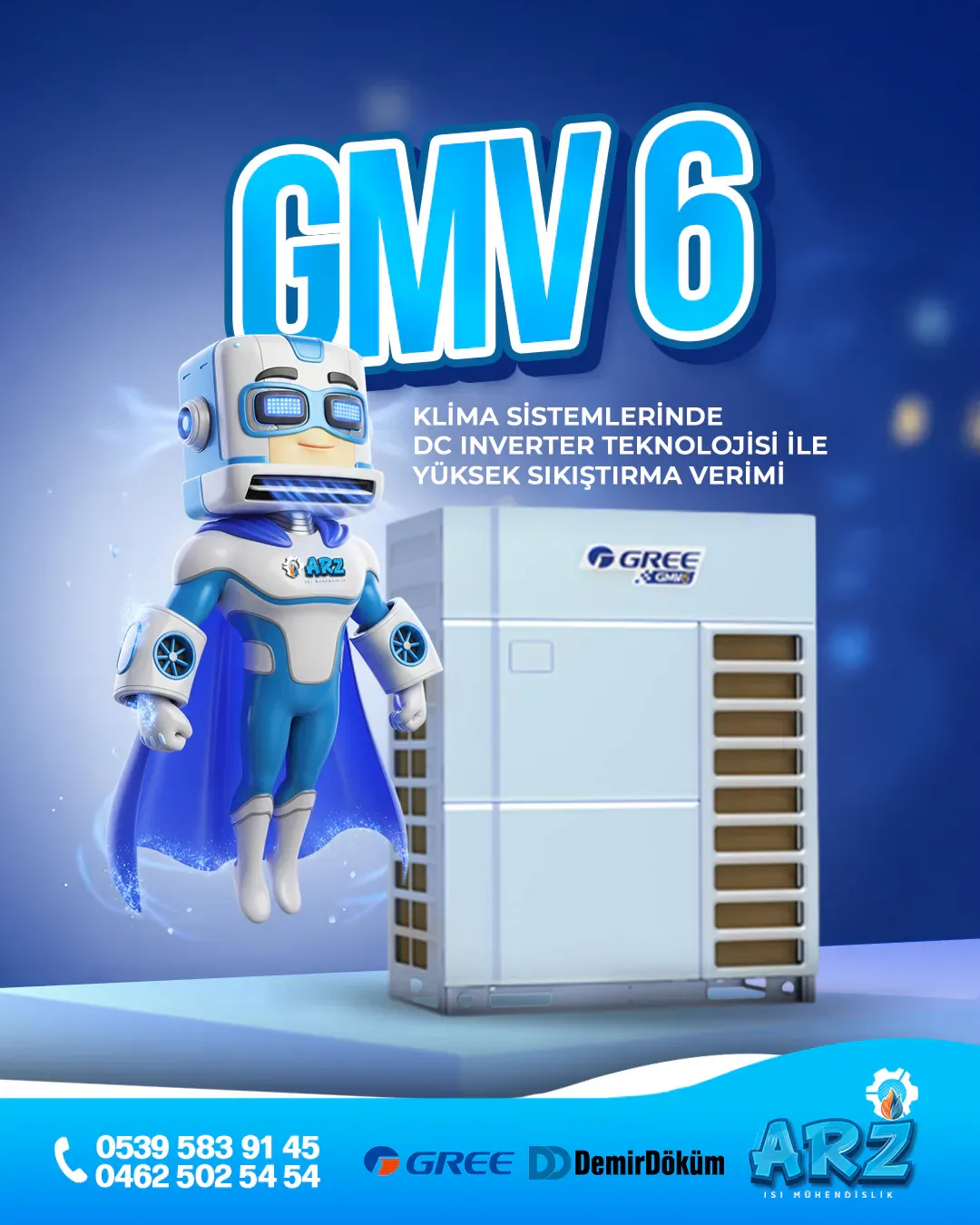 Arz Isı Mühendislik GMV 6 Klima Sistemi Samsun sosyal medya referansı (Post)